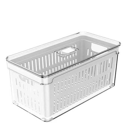 Imagem de Organizador Geladeira Com Cesto Clear Fresh 5 Litros Ou Transparente