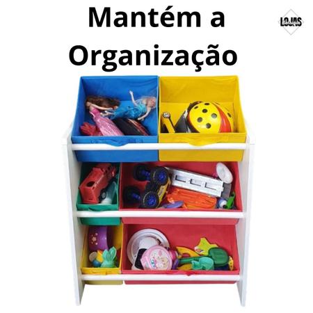 Imagem de Organizador Infantil Porta Brinquedos Colorido Quarto Armário