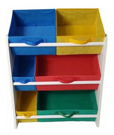 Imagem de Organizador Infantil Porta Brinquedos Colorido Quarto Armário