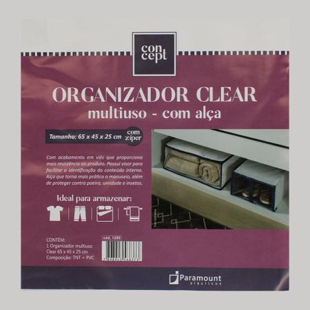 Organizador Multiuso Grande Com Visor Transparente E Alça Para Roupas - Paramount Imagem de Organizador Multiuso Grande Com Visor Transparente E Alça Para Roupas