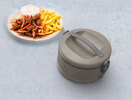 Organizador Para Alimentos Milão Marmita Térmica Plástica Tripla Com Divisória 1,5 Litros Unitermi Imagem de Organizador Para Alimentos Milão Marmita Térmica Plástica Tripla Com Divisória 1,5 Litros Unitermi