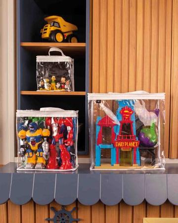 Imagem de Organizador Saco com Zíper Multiuso Roupas Brinquedos