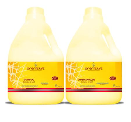 Imagem de Oriente life kit banana e mel shampoo + condicionador profissional 2l