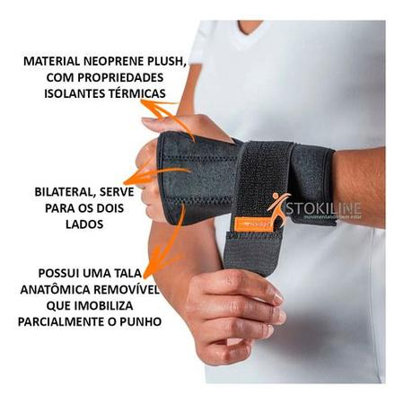 Imagem de Órtese Tala Punho Bilateral - Neoprene Anatômica Ajustável