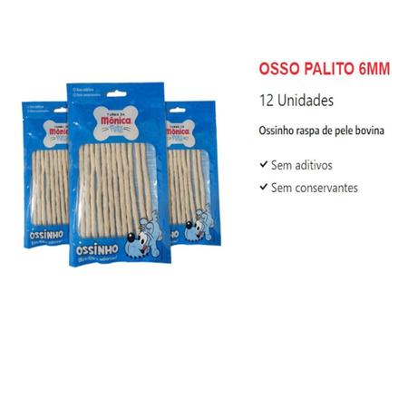 Imagem de Ossinho Palito Bidu Turma Mônica Pets 6mm 12un