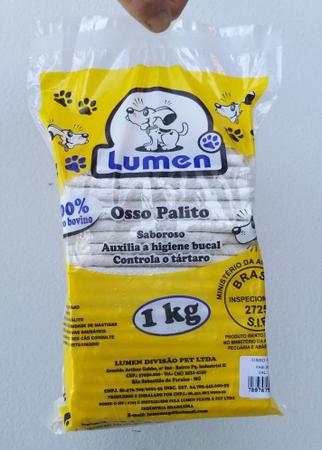 Imagem de Osso Comestível P/cães Lumen 1 Kg Osso Palito 6/5