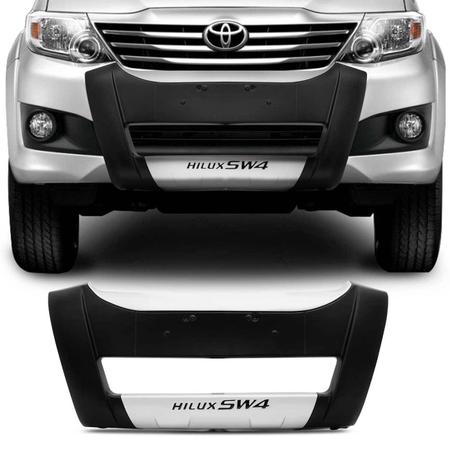 Imagem de Overbumper Toyota Hilux SW4 2012 2013 2014 2015 Preto com Prata Front Bumper