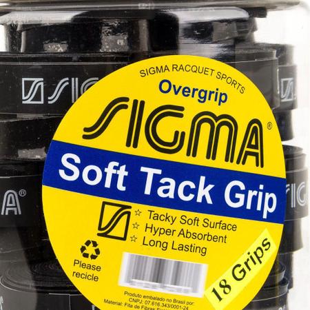 Imagem de Overgrip Sigma Soft Tack Preto Pote com 18 Unidades