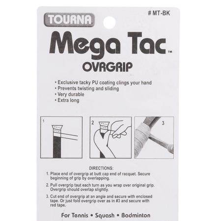 Imagem de Overgrip Tourna Mega Tac Preto - Pack Com 3 Unidades (Preto)