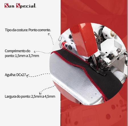 Imagem de Overlock Portátil Semi Industrial -Sun Special+13 Itens-220V