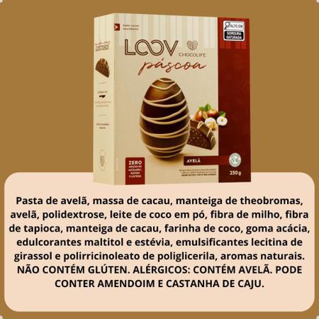 Imagem de Ovo De Páscoa Loov Puro Cacau ico 250G Chocolife Avelã