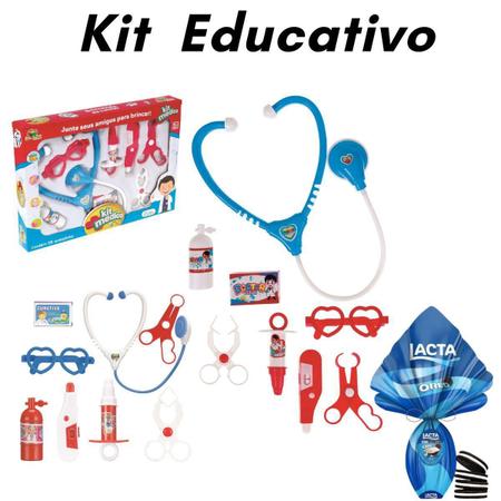 Imagem de Ovo De Páscoa Oreo E Kit Médico Infantil Educativo Dentista