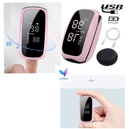 Imagem de Oxímetro De Dedo Recarregável Com Sensor Inteligente Liga Automático quando coloca o Dedo Uso Adulto e Pediátrico