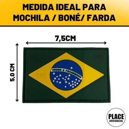 Pach Bandeira do Brasil Emborrachada 3D C/Velcro Para Mochilas Bolsas  Decorações - Place Luz - Carteira - Magazine Luiza
