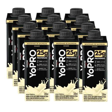 Imagem de Pack 12 unidades YoPRO Bebida Láctea UHT Baunilha 25g de proteínas 250ml