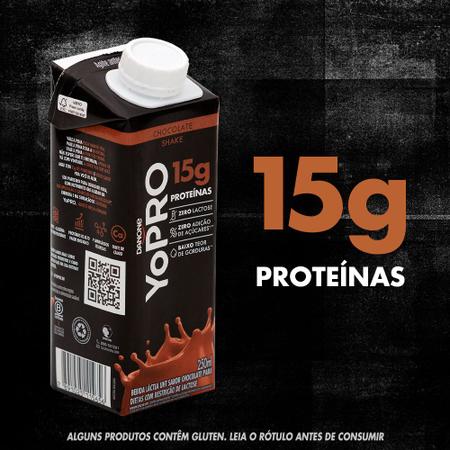 Imagem de Pack 12 unidades YoPRO Bebida Láctea UHT Chocolate 15g de proteínas 250ml