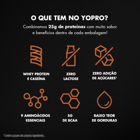 Imagem de Pack 24 unidades YoPRO Bebida Láctea UHT Chocolate 25g de proteínas 250ml