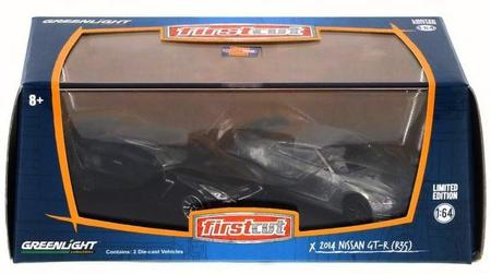 Imagem de Pack c/ 2 Nissan Skyline GT-R (R35) - Firstcut - Hobby Exclusive - 1/64 - Greenlight