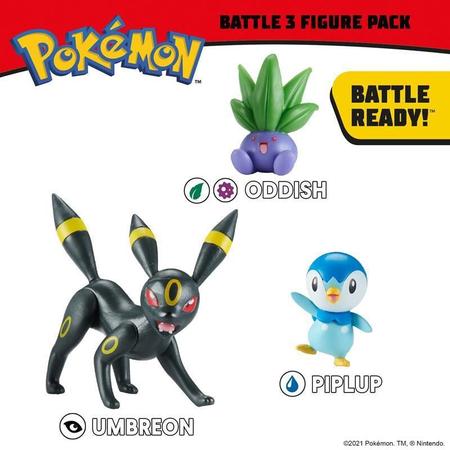 Pack c/ 3 Bonecos Pokémon Battle Figure Set - Jazwares