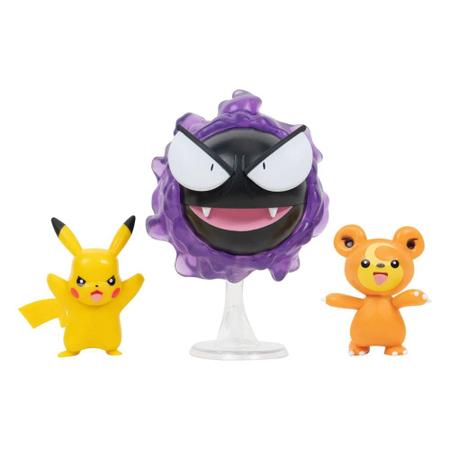 Pack c/ 3 Bonecos Pokémon Battle Figure Set - Jazwares