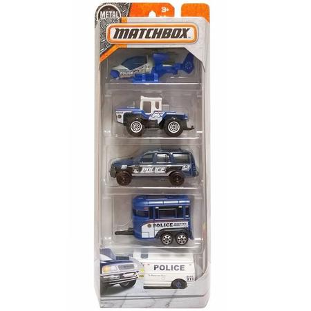 Pack de 5 Matchbox Police DWR80 Carrinhos e Cia Magazine Luiza