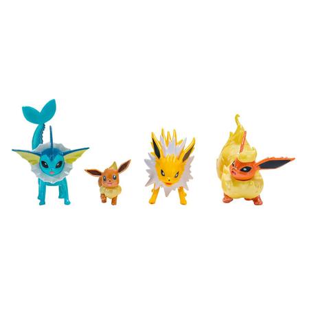 Kit Evoluções Pokémon - Eevee, Flareon, Jolteon e Vaporeon