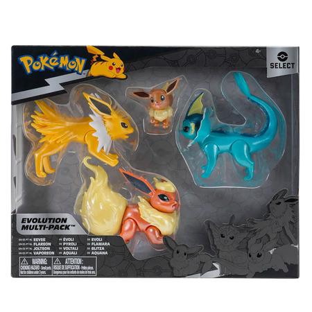 Pack de Evolução Pokémon - Eevee, Flareon, Jolteon e Vaporeon - Select -  Jazwares - Bonecos - Magazine Luiza