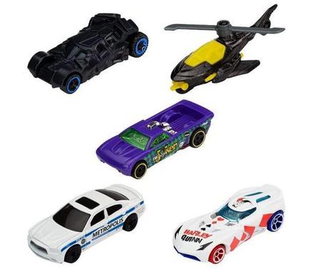 5 Carrinhos Batmóvel, Coringa Movel Original Hot Wheels