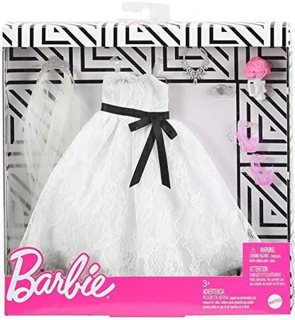 Imagem de Pack Noiva Barbie: Vestido, Véu, Sapatos e Acessórios