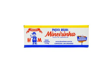 Imagem de Paçoca Rolha Mineirinha 1,500kg c/ 100uni - Doces H&m