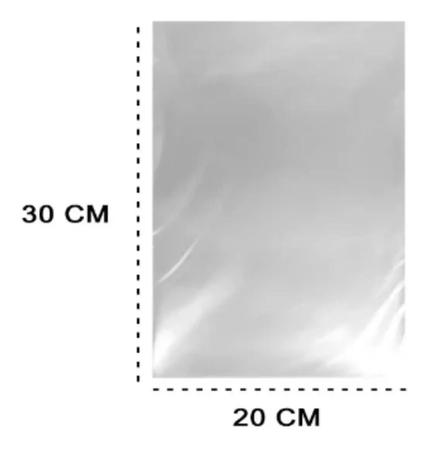Imagem de Pacote 100 Sacos Pequenos para Presente Transparente Celofane Bopp Tamanho 20x30cm Vmp