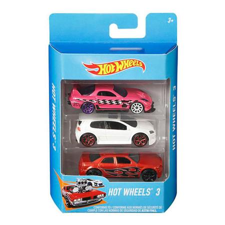 Pacote com 3 Carrinhos Hot Wheels Sortidos - Mattel