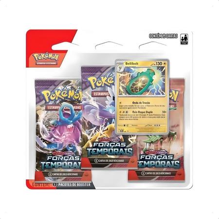 Imagem de Pacote Com 6 Cartas Pokémon Bellibolt Forças Temporais Copag