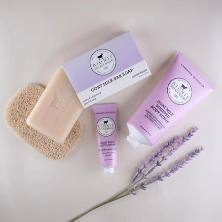 Pacote de cuidados corporais Dionis Lavender Blossom Goat Milk Imagem de Pacote de cuidados corporais Dionis Lavender Blossom Goat Milk