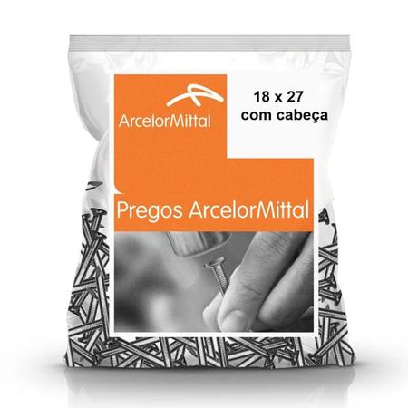 Imagem de Pacote de Prego com Cabeça 18 x 27 1Kg - Arcelor Mittal