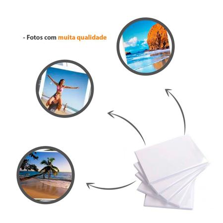 Imagem de Pacote Papel Glossy Adesivo A4-70152 Para Impressora A4 135g Com 20 Folhas Para Fotografia