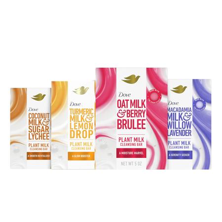 Pacote variado de sabonete de limpeza Dove Plant Milk 4x150ml Imagem de Pacote variado de sabonete de limpeza Dove Plant Milk 4x150ml