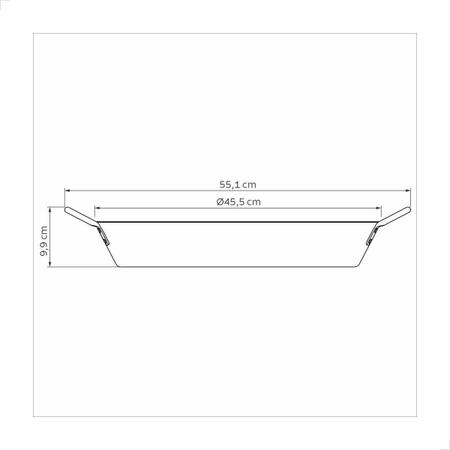 Imagem de Paellera Tramontina Profissional Antiaderente Starflon Premium 45cm 9,2L 20896045