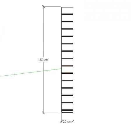 Imagem de Painel canaletado para pilar branco 1 peça 20(L)x180(A)cm