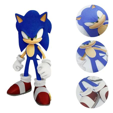 Decoração Mini Personagem Sonic Piffer 9,5x11cm 5und