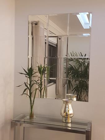 Imagem de Painel de espelho dupla face com bisote - 30x30cm 4 unidades