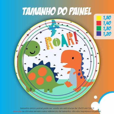 Painel de Festa Redondo Tecido Sublimado 3D Dinossauros Baby - Gol Decor -  Painel de Festas - Magazine Luiza