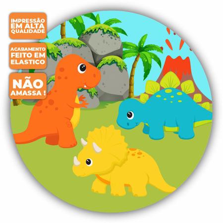 Painel de Festa Redondo Dinossauro Baby