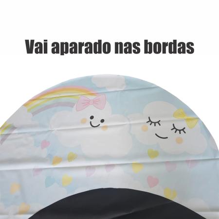 Imagem de Painel de Lona Redondo Pop it Fidget Toy Coração Arco Íris