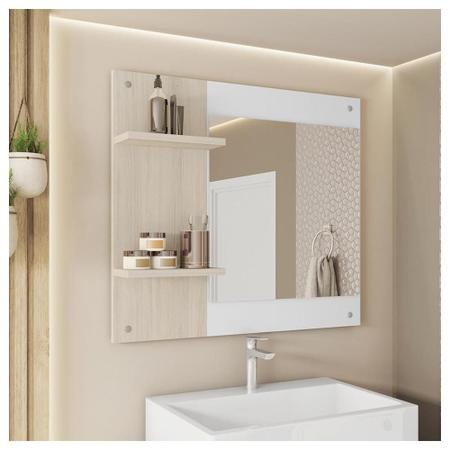 Imagem de Painel Espelho Multifuncional Banheiro Bege Towel Caemmun