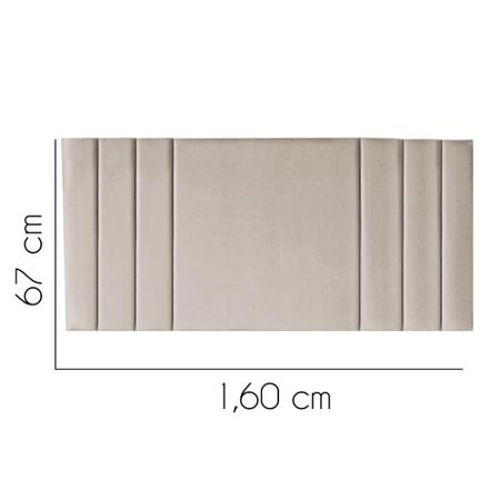 Imagem de Painel Estofada Grécia 160cm Queen Size Para Cama Box Quarto material sintético Bege - Ahz Móveis