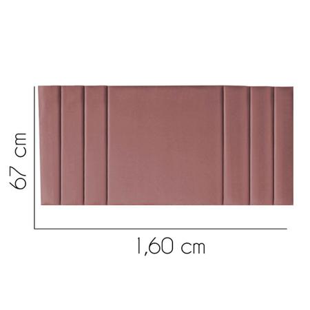 Imagem de Painel Estofada Grécia 160cm Queen Size Para Cama Box Quarto Suede Rose Gold - Ahz Móveis