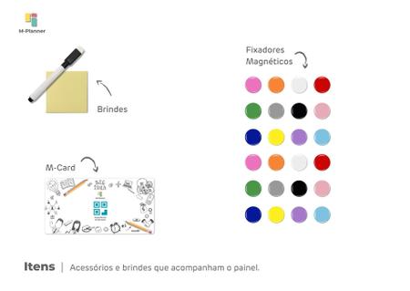 Imagem de Painel Fotos, Notas + 24 Imãs + Tecnologia 50X80 - Branco