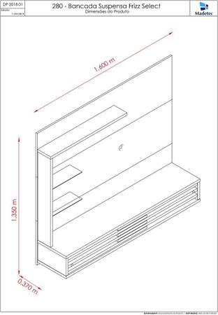 Imagem de Painel Frizz Select para TV de até 50 polegadas - OFF WHITE / SAVANA - Madetec