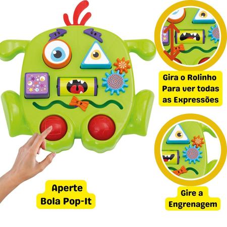 Imagem de Painel Interativo Infantil Didático Baby Monster Expressões 